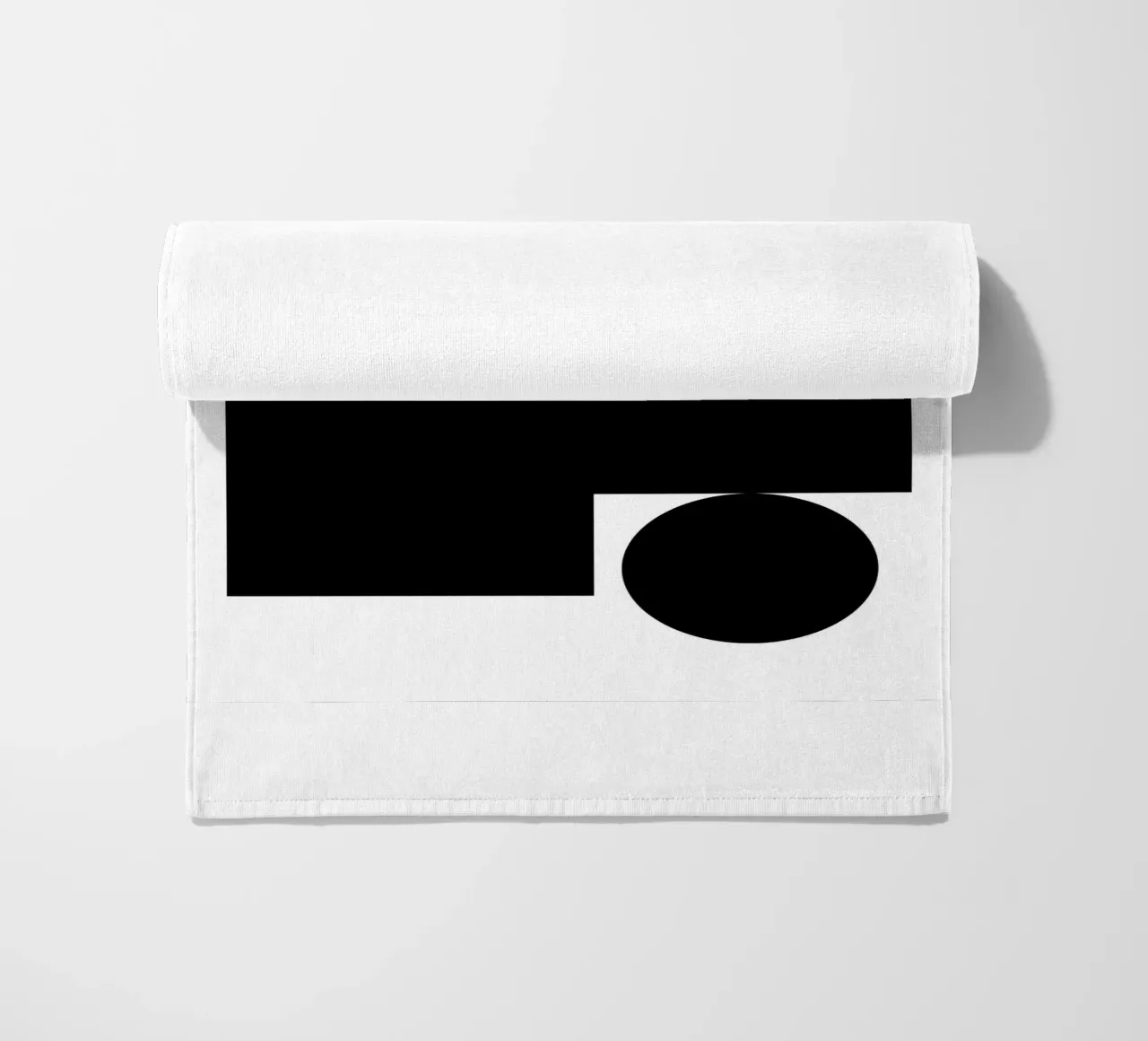 Geometric black and white telo mare da LisaArtes