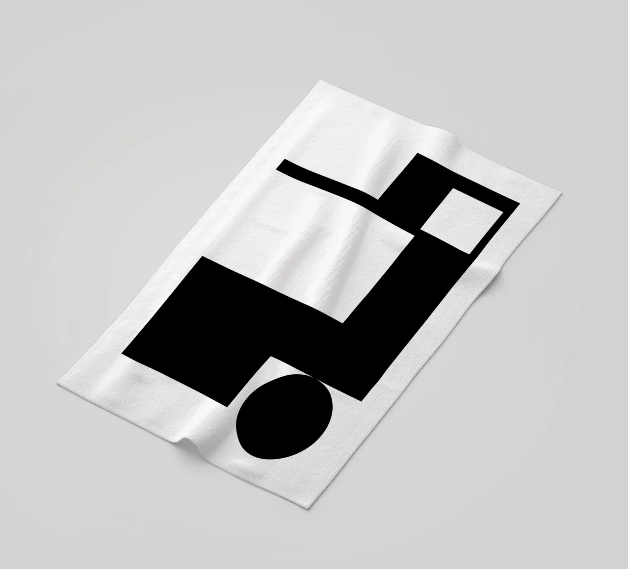 Geometric black and white telo mare da LisaArtes