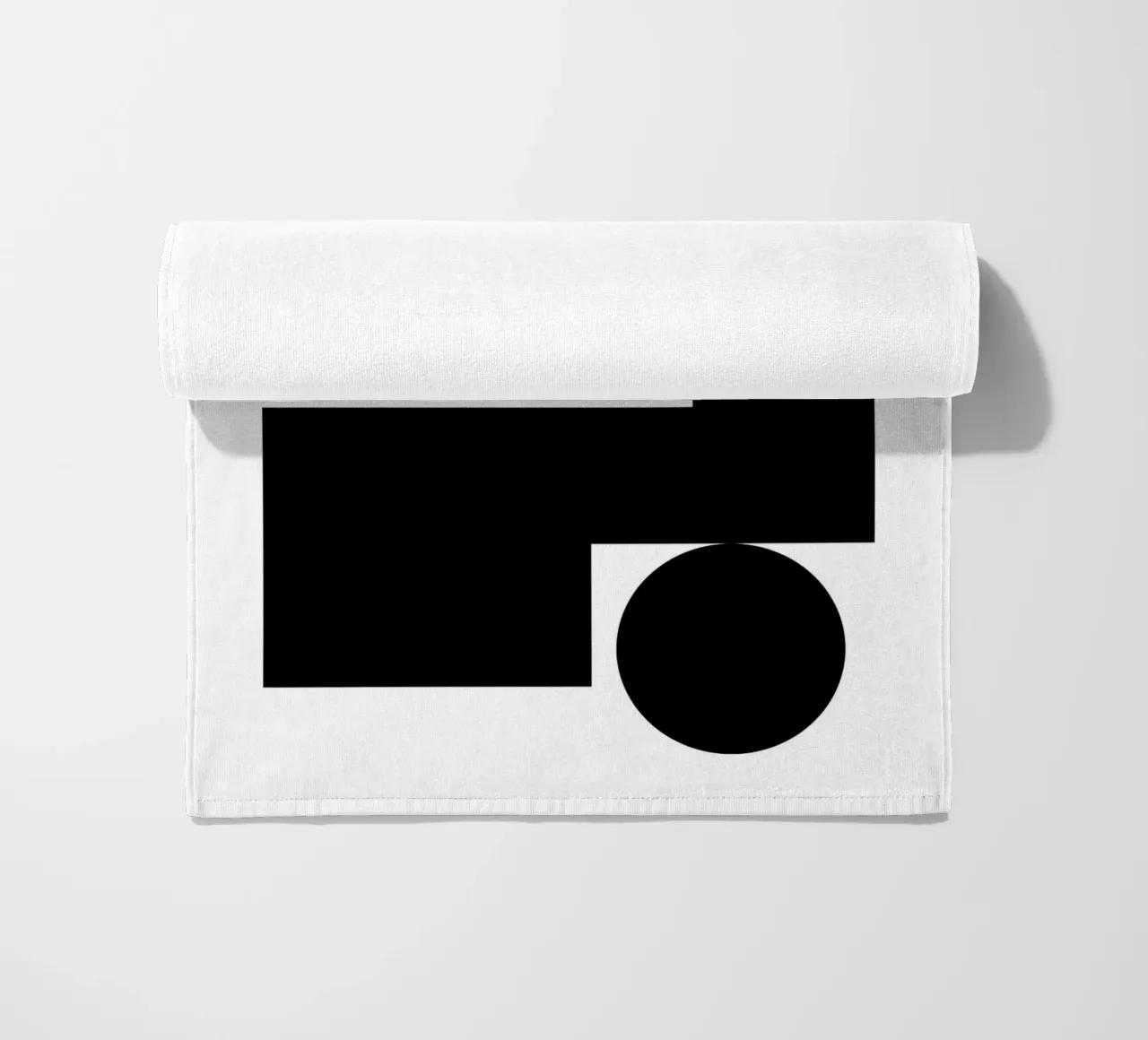 Geometric black and white telo mare da LisaArtes