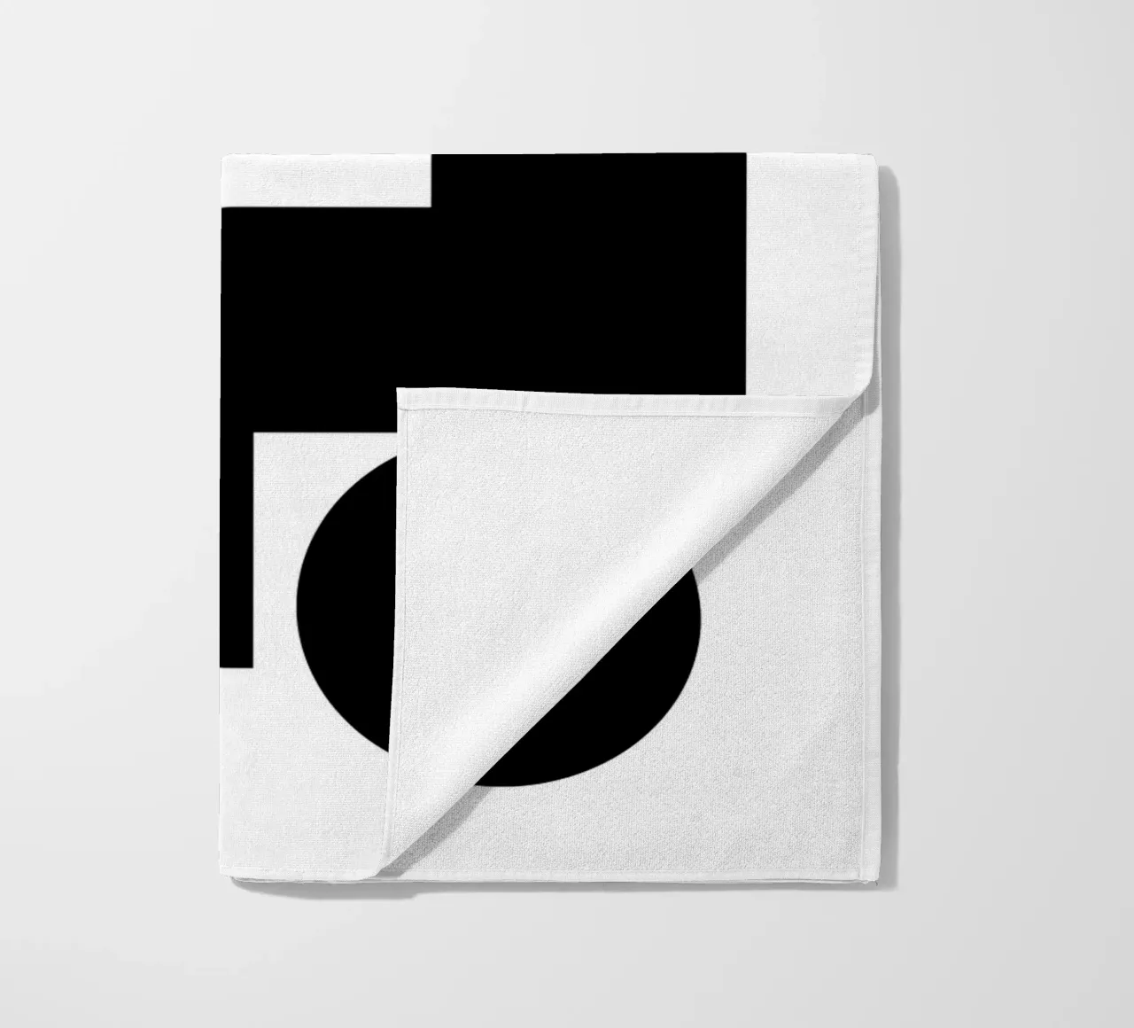 Geometric black and white telo mare da LisaArtes