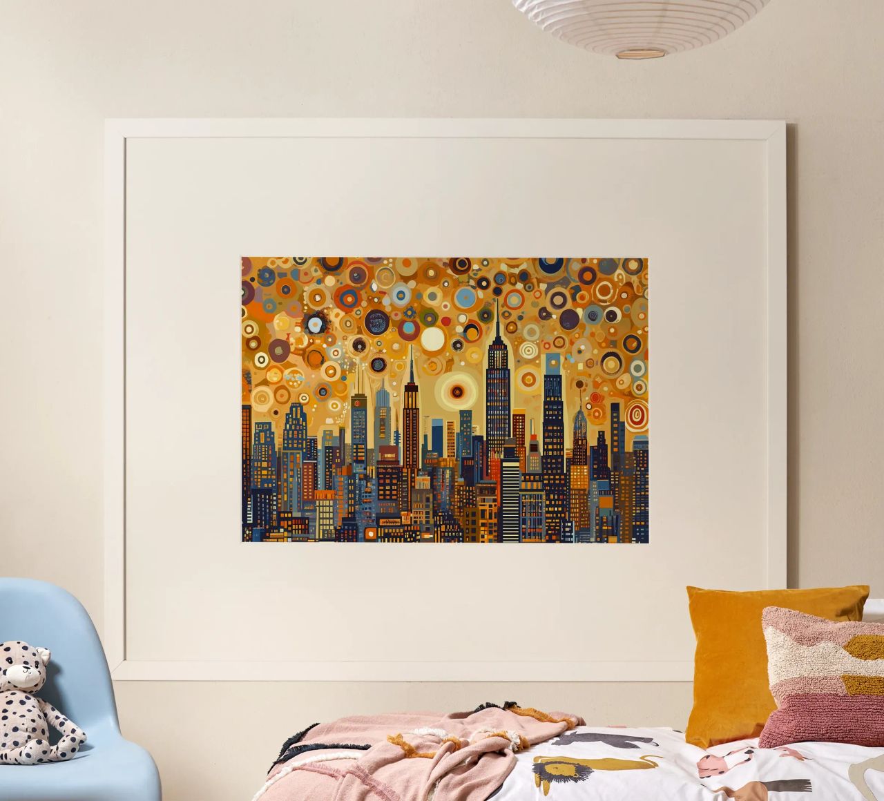 Noche estrellada NYC Skyline poster de Caeson