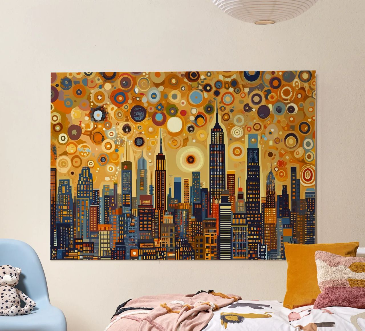 Noche estrellada NYC Skyline poster de Caeson