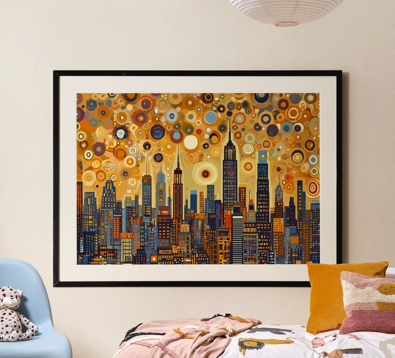 Noche estrellada NYC Skyline poster de Caeson