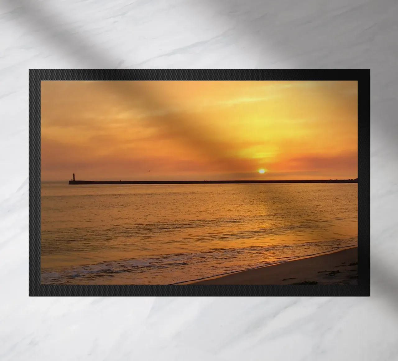 Warm sunset doormat by Teresa André