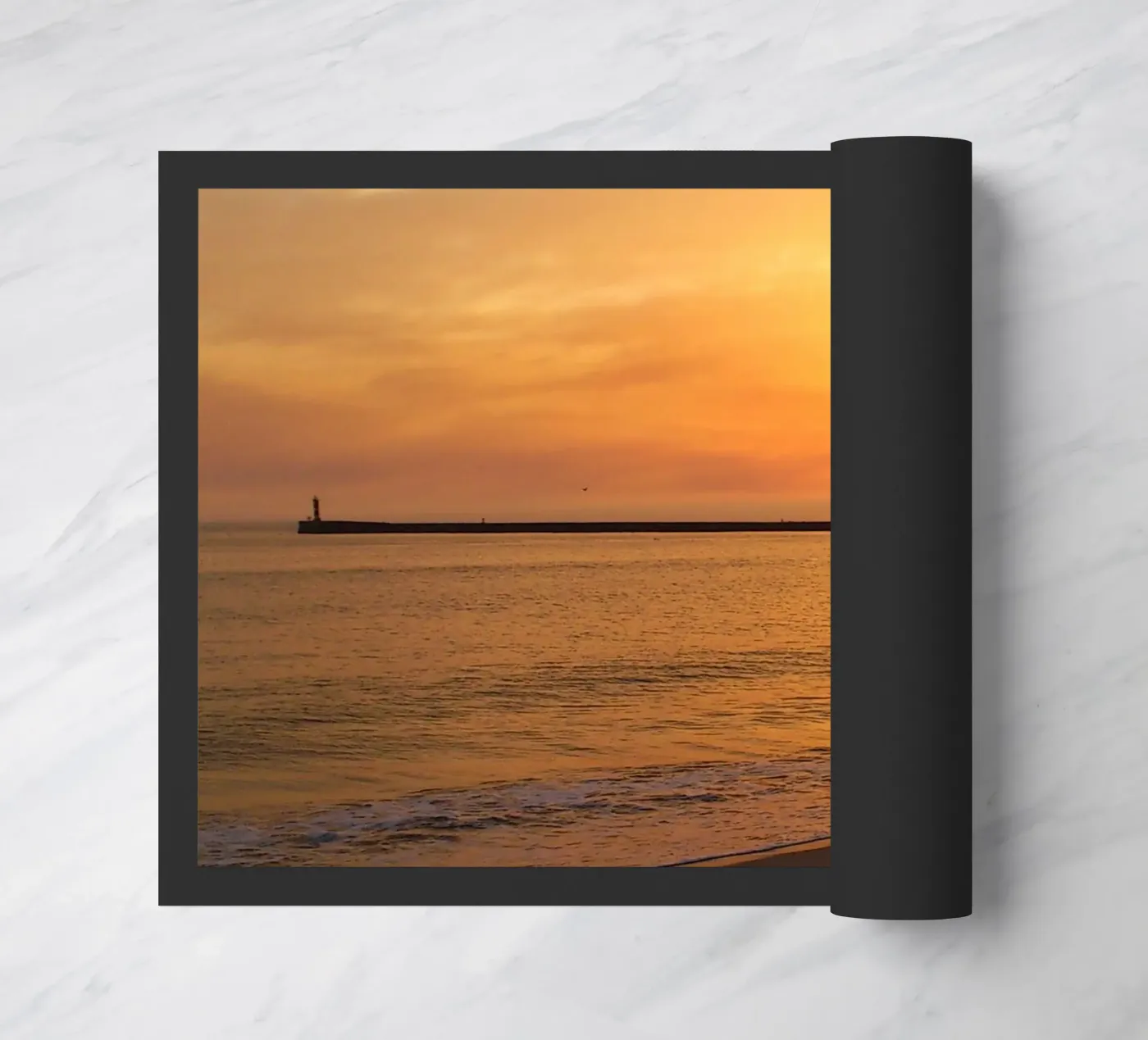 Coucher de soleil chaud paillasson de Teresa André