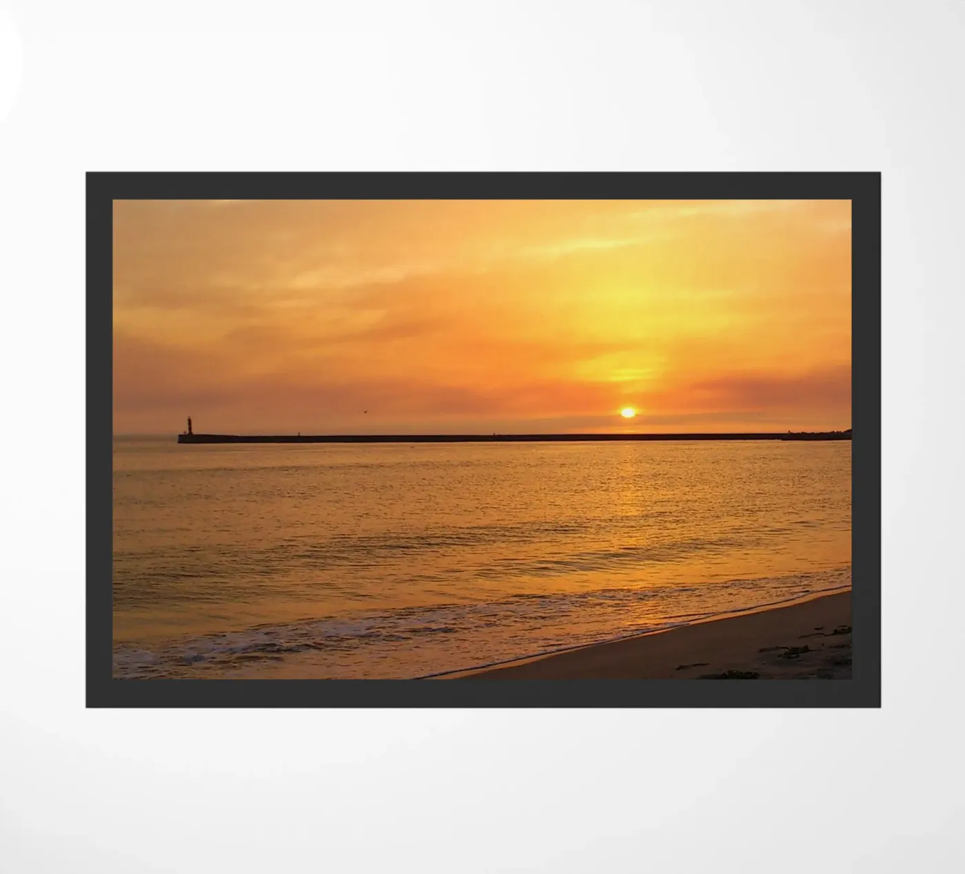 Coucher de soleil chaud paillasson de Teresa André