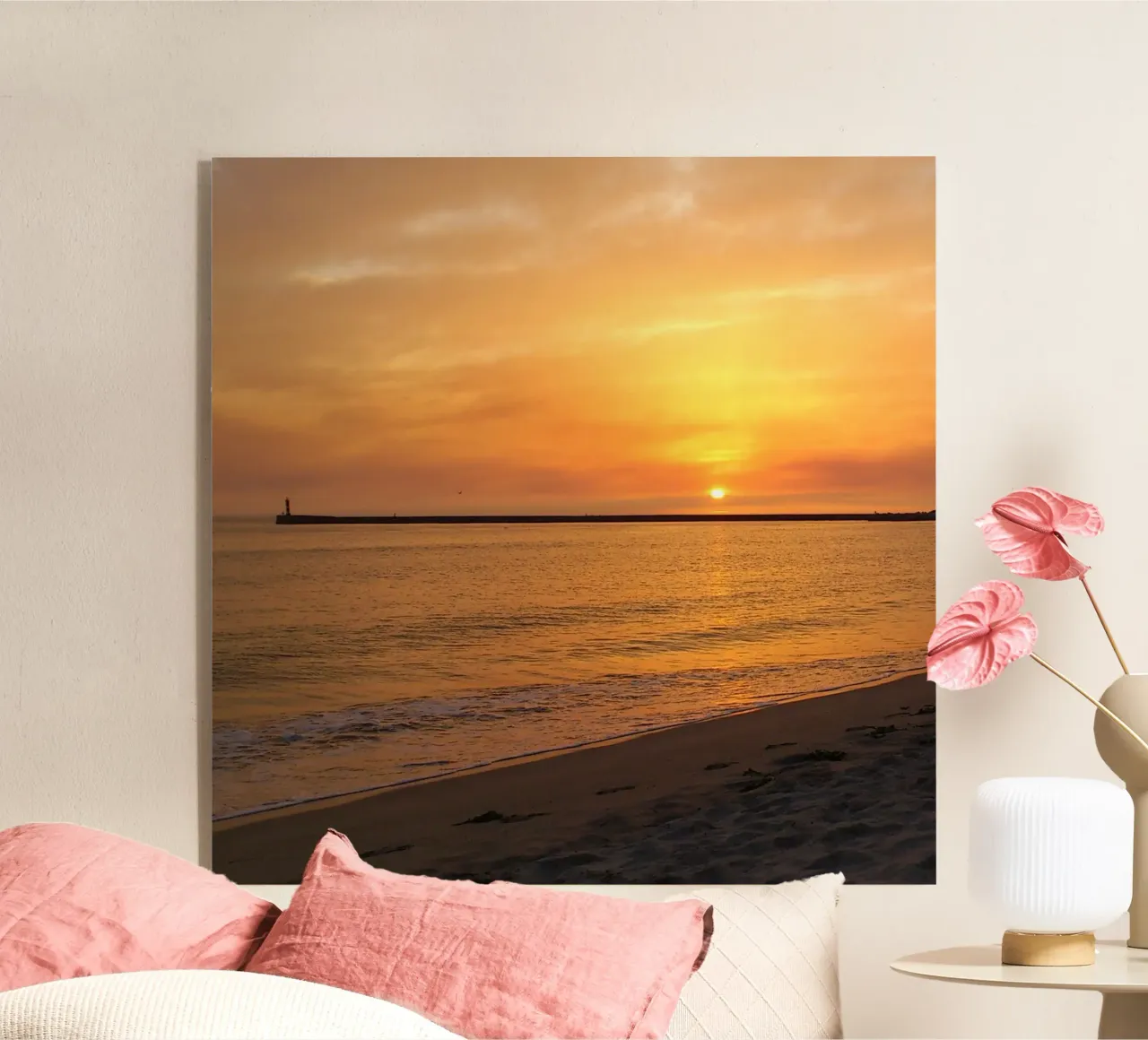 Warm sunset acryl van Teresa André