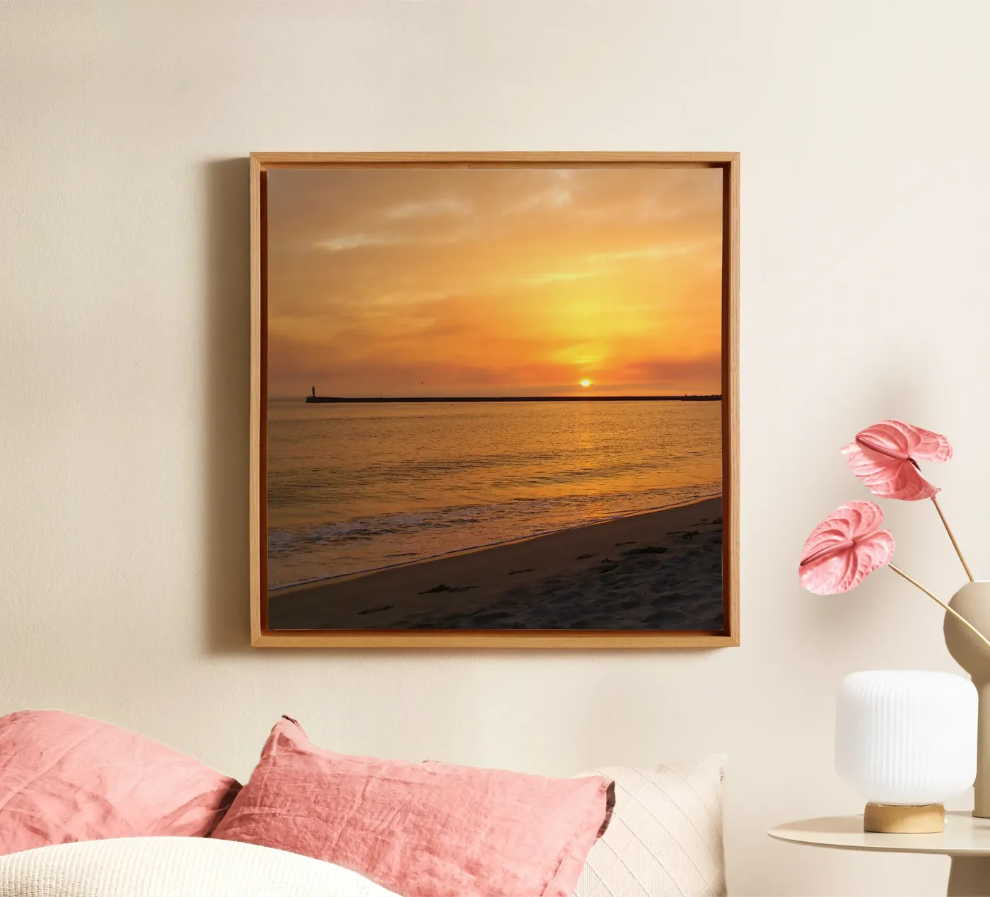 Warm sunset canvas by Teresa André