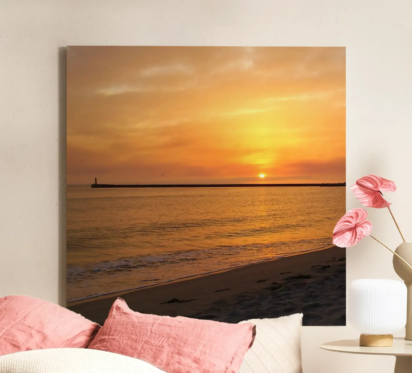 Warm sunset canvas by Teresa André