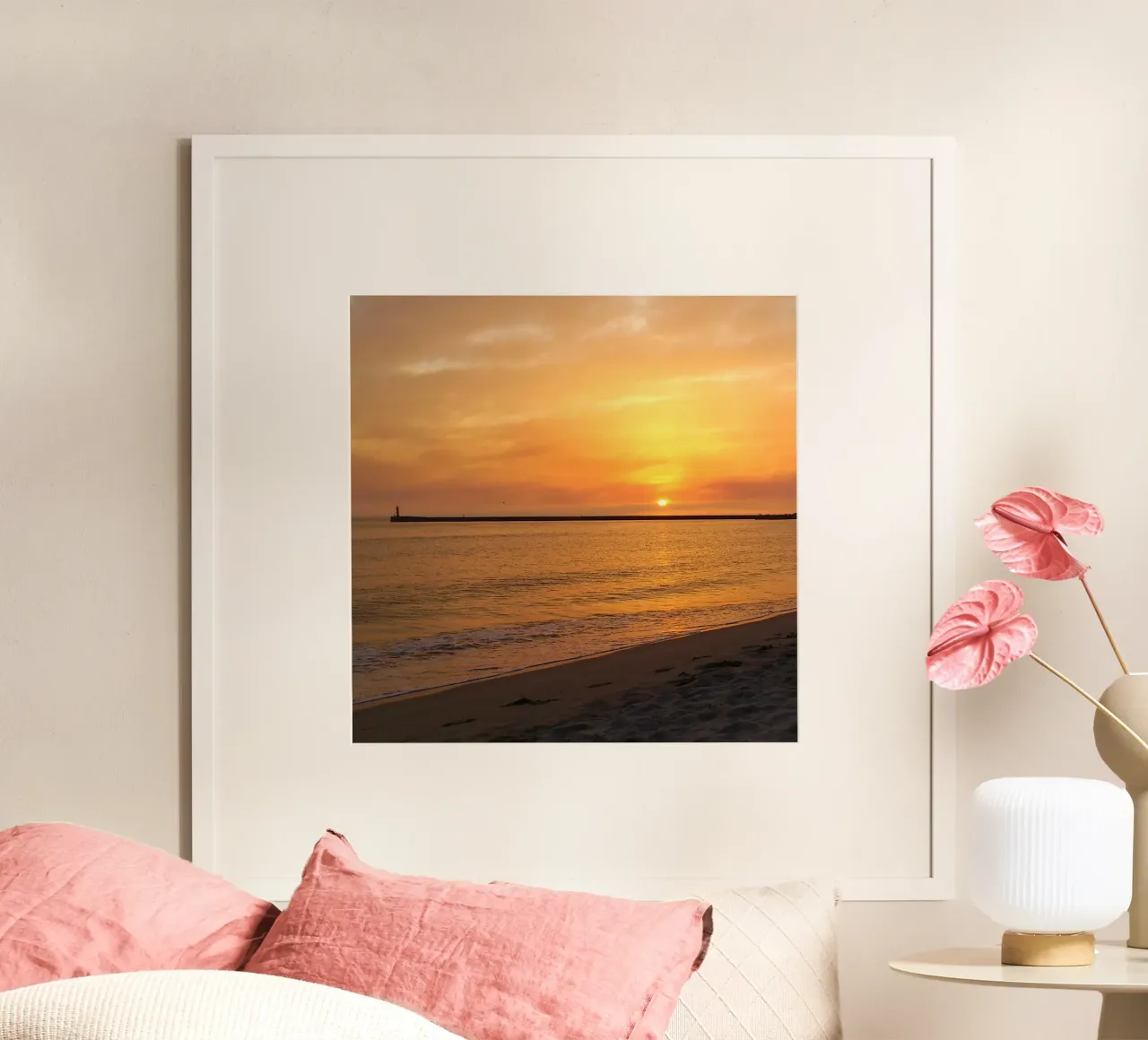 Warm sunset poster by Teresa André