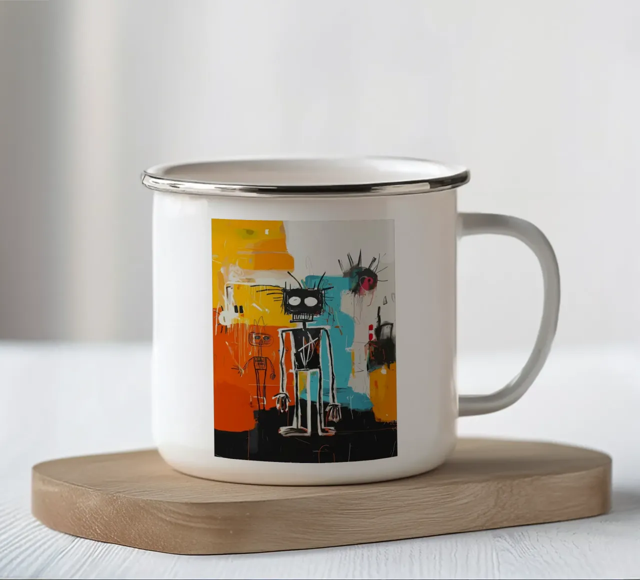 Figure introverse ed estroverse tazza in smalto da Caeson