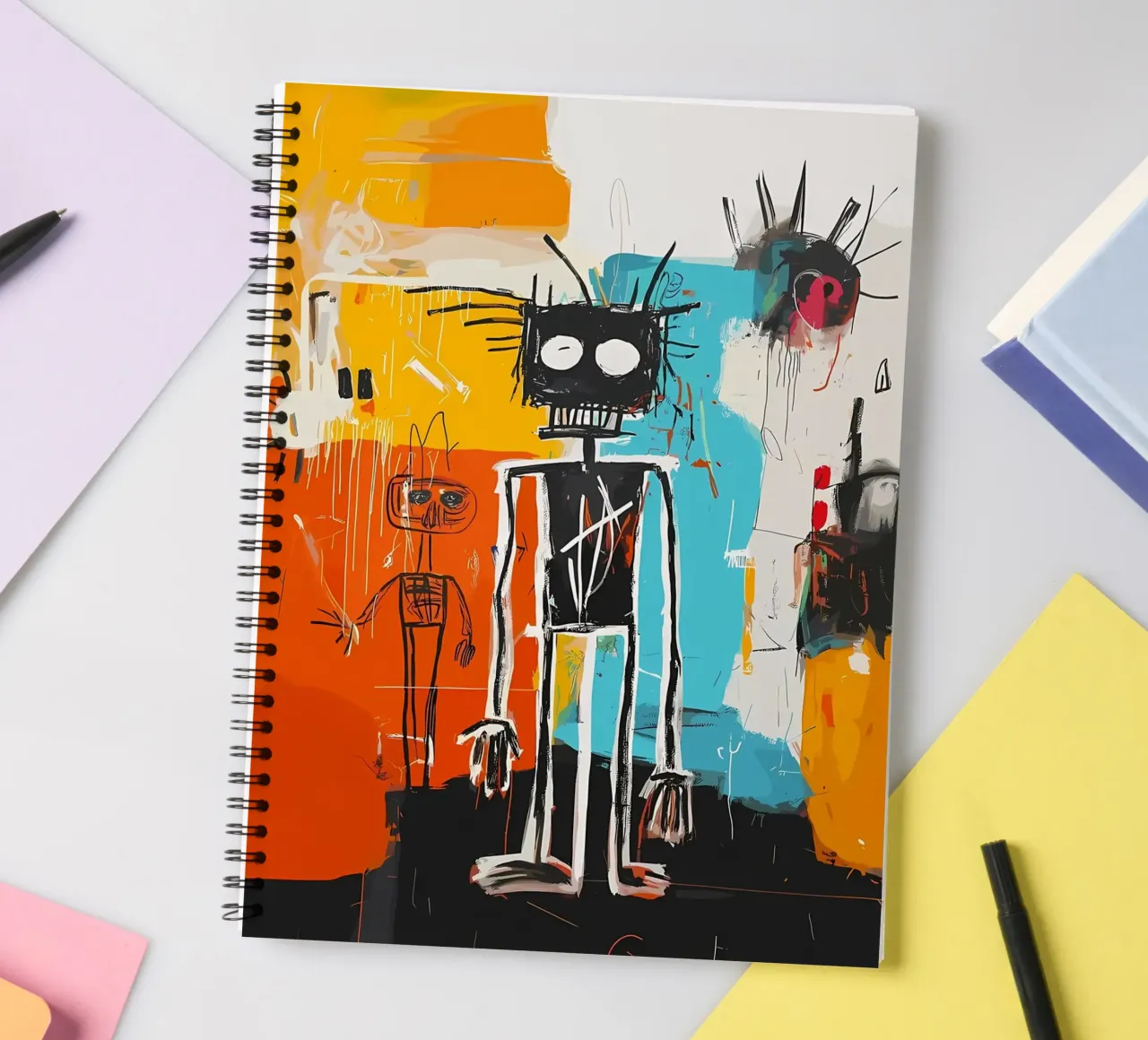 Introvert Extrovert Figures spiral notebook by Caeson
