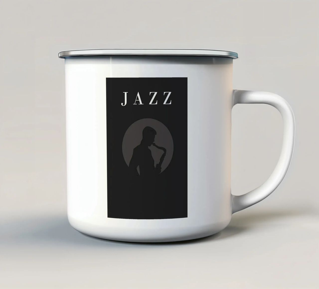 sassofono 7 tazza in smalto da Book