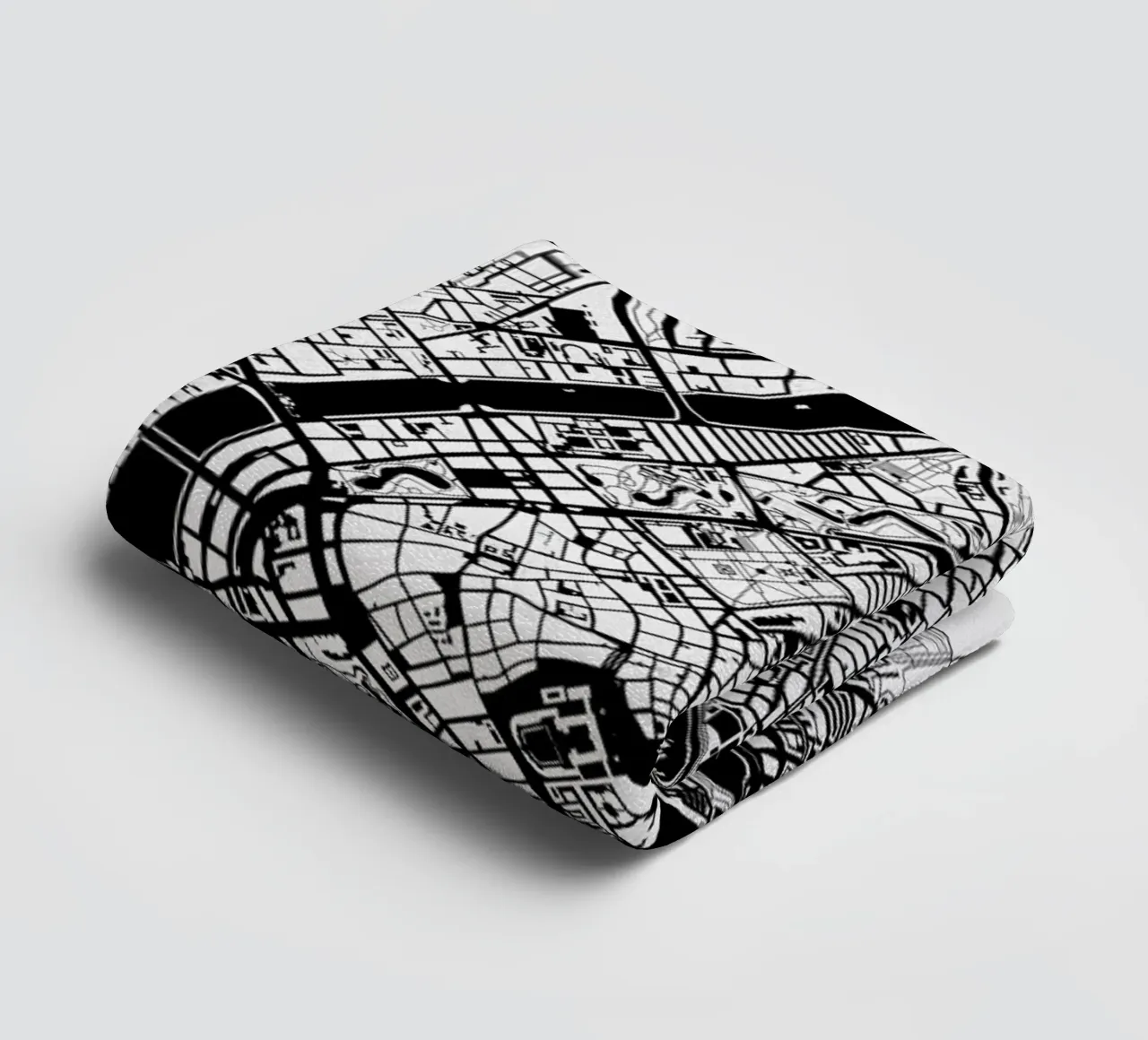Copenhagen Black & White Handtuch von Planos Urbanos