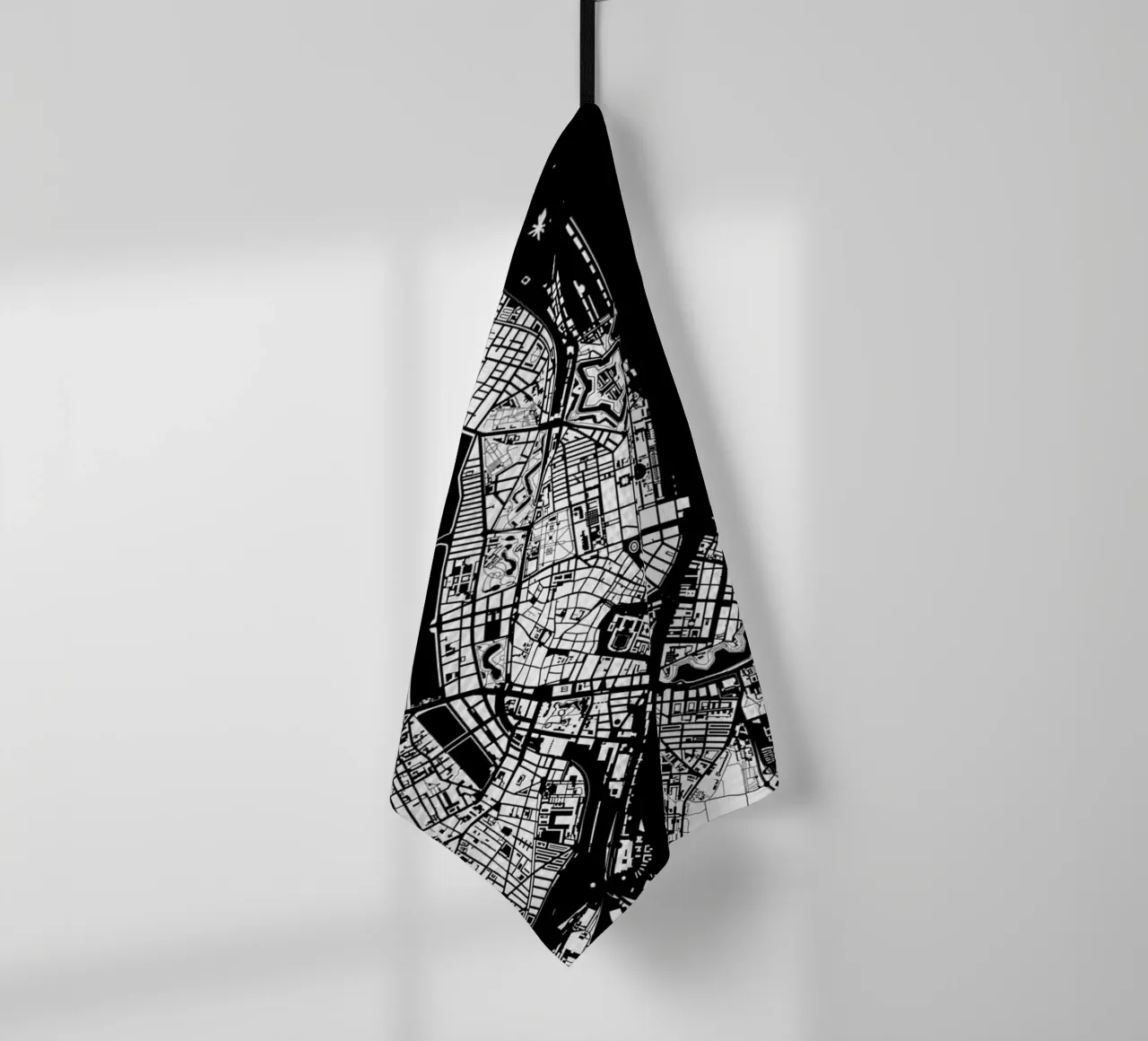 Copenhagen Black & White canovaccio da cucina da Planos Urbanos