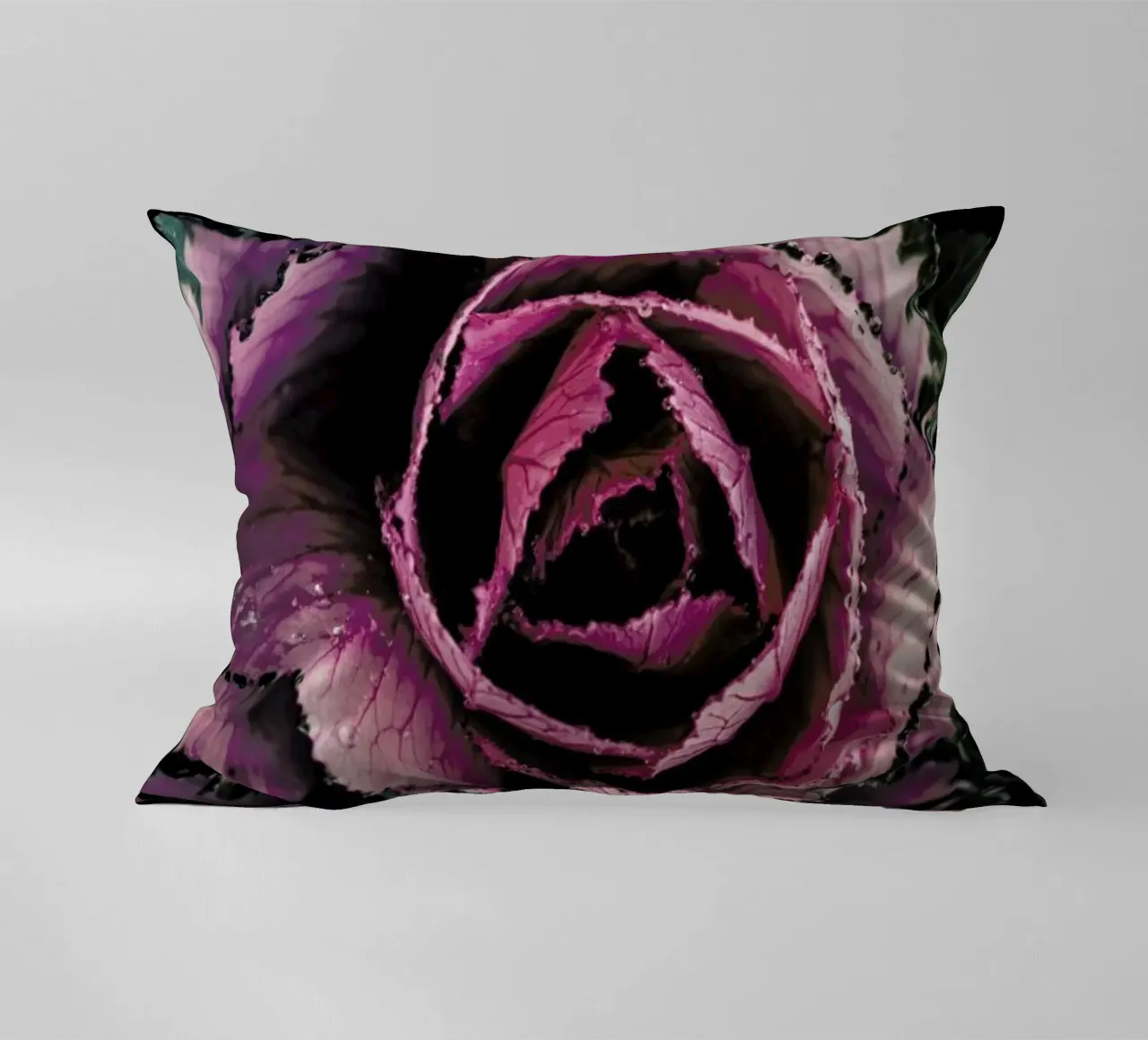 Pink Rosette decorative cushion by Ingrid Beddoes