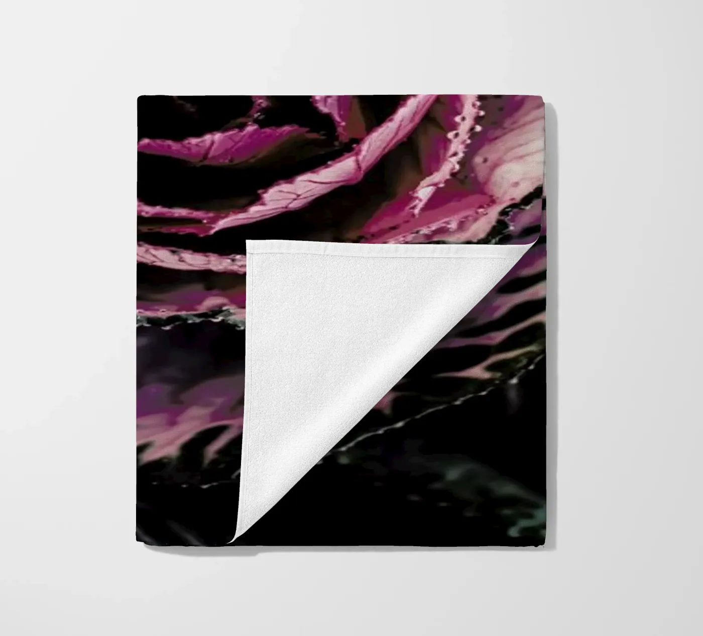 Pink Rosette beach towel by Ingrid Beddoes