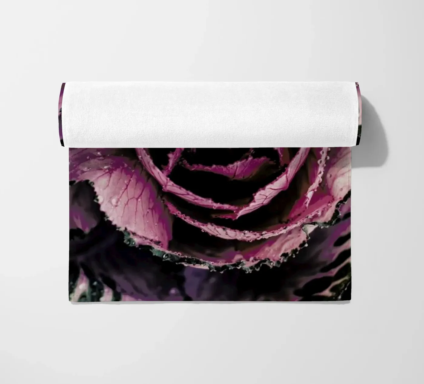 Pink Rosette beach towel by Ingrid Beddoes