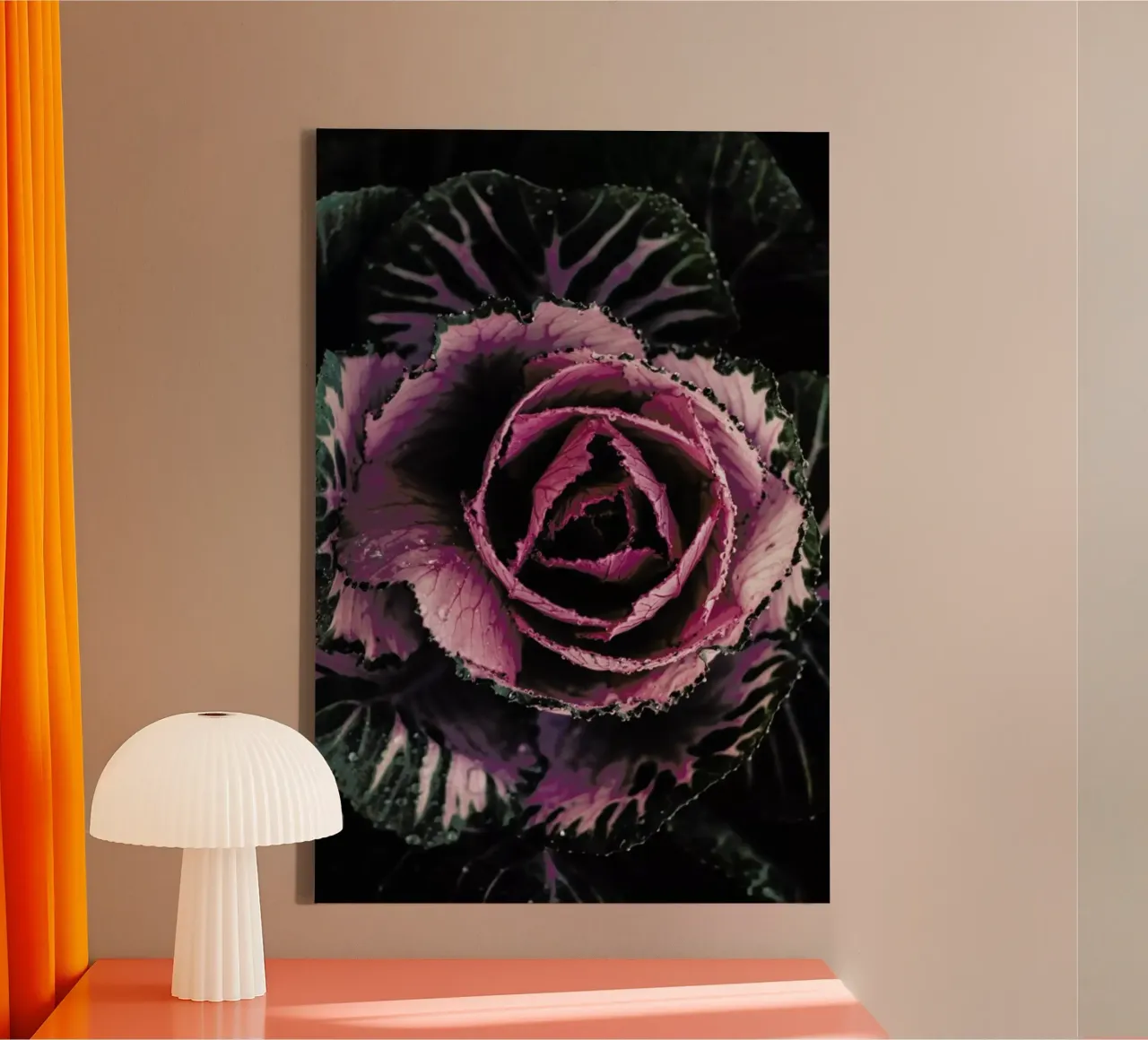 Pink Rosette canvas met Baklijst van Ingrid Beddoes