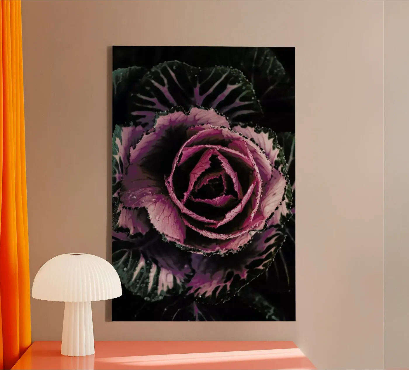 Pink Rosette canvas by Ingrid Beddoes