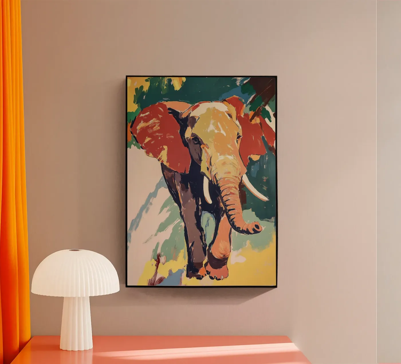 Elephant acrylic glass by Nikis Art Studio