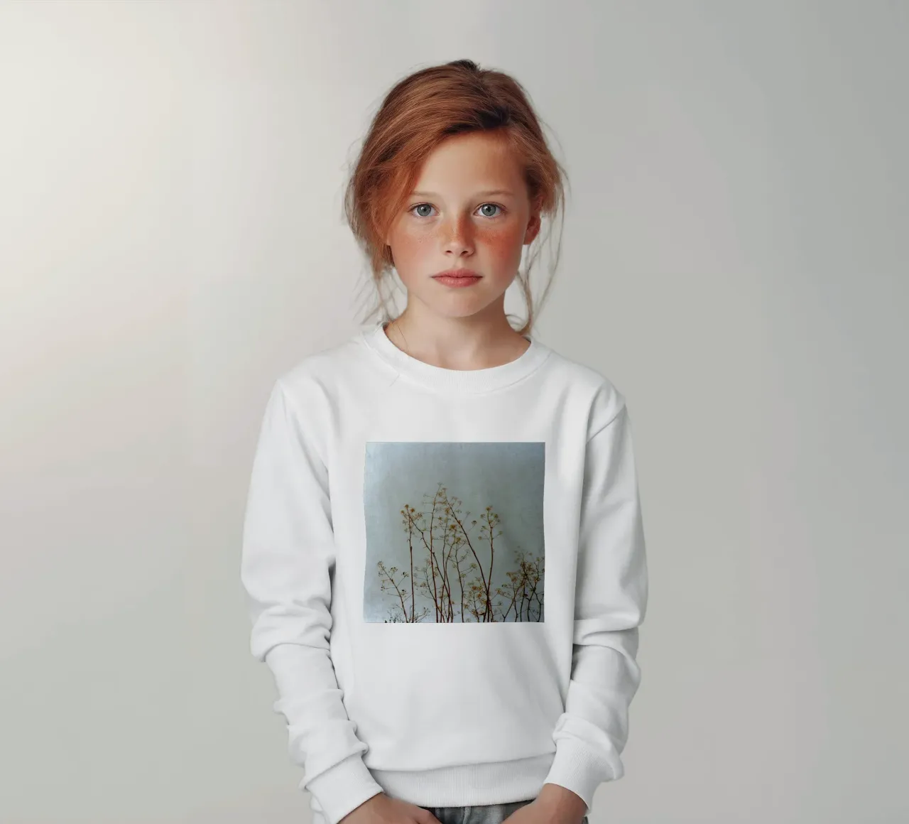 Natur in Blau-Grau Kinder Sweatshirt von Teresa André