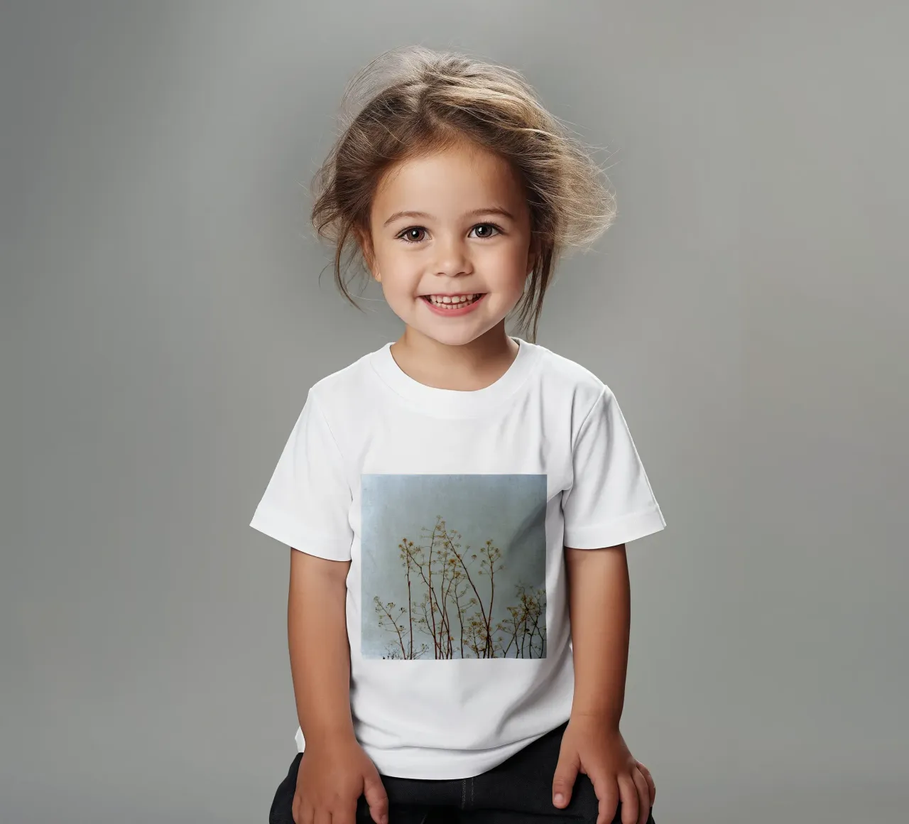 La nature en bleu gris t-shirt enfant de Teresa André