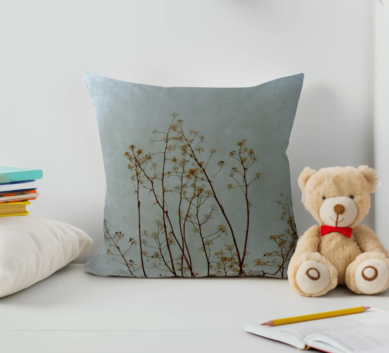 Nature in Blue Grey decorative cushion by Teresa André
