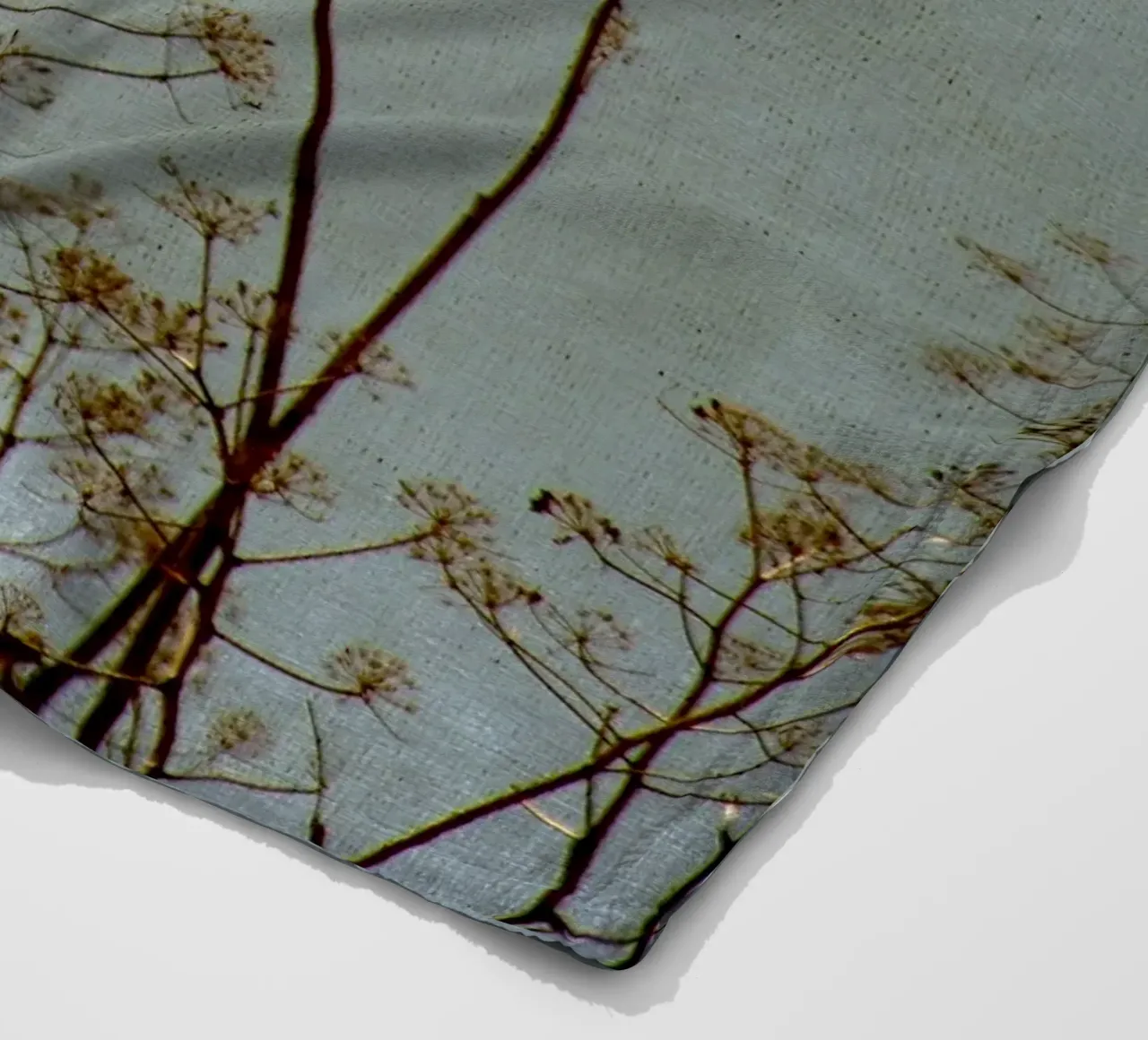 Nature in Blue Grey fleece blanket by Teresa André