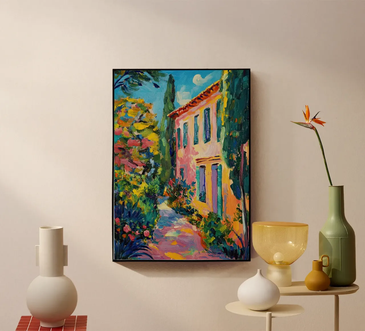 Impressionistische zon acryl van Nikis Art Studio