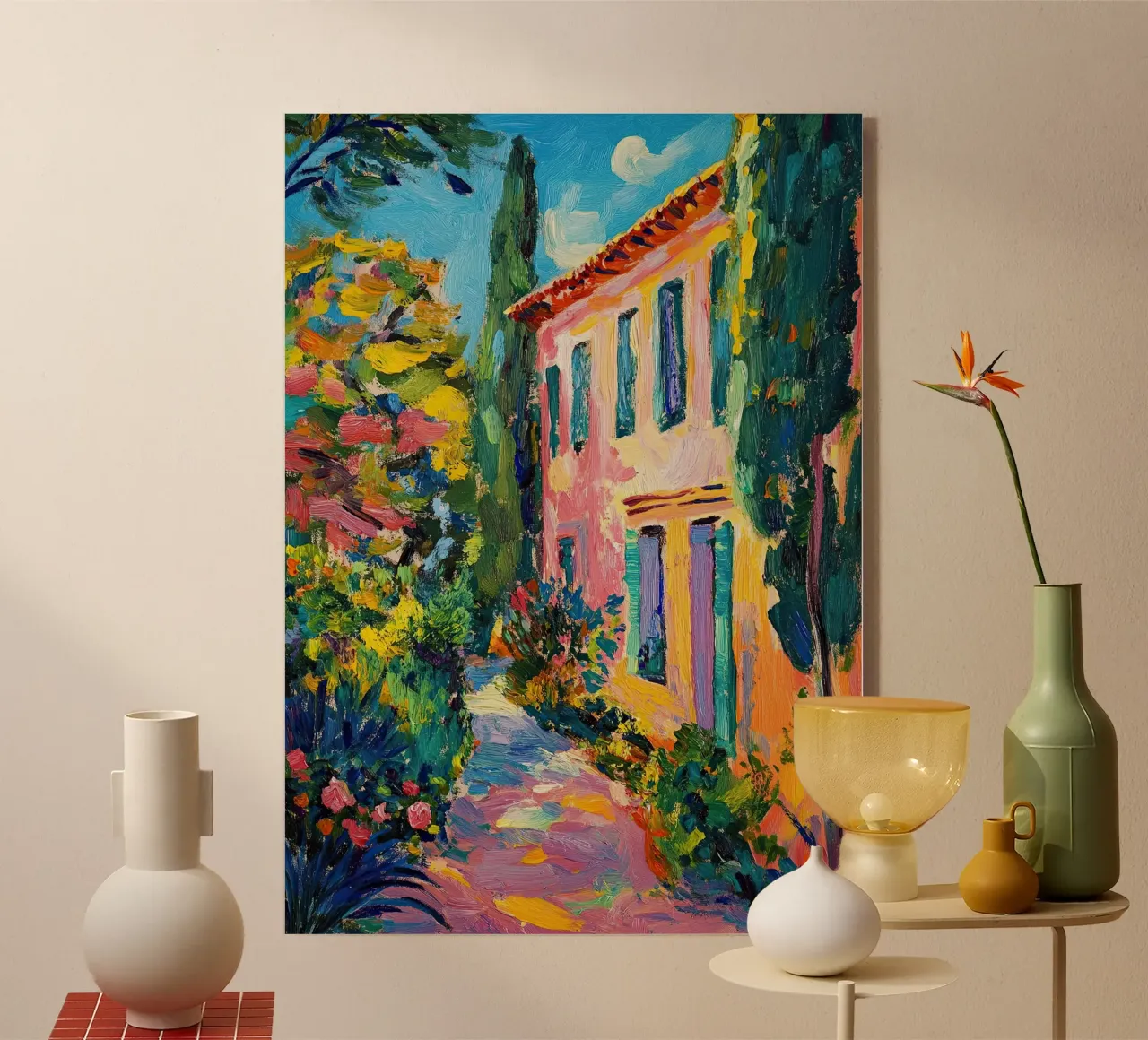 Impressionistische zon acryl van Nikis Art Studio