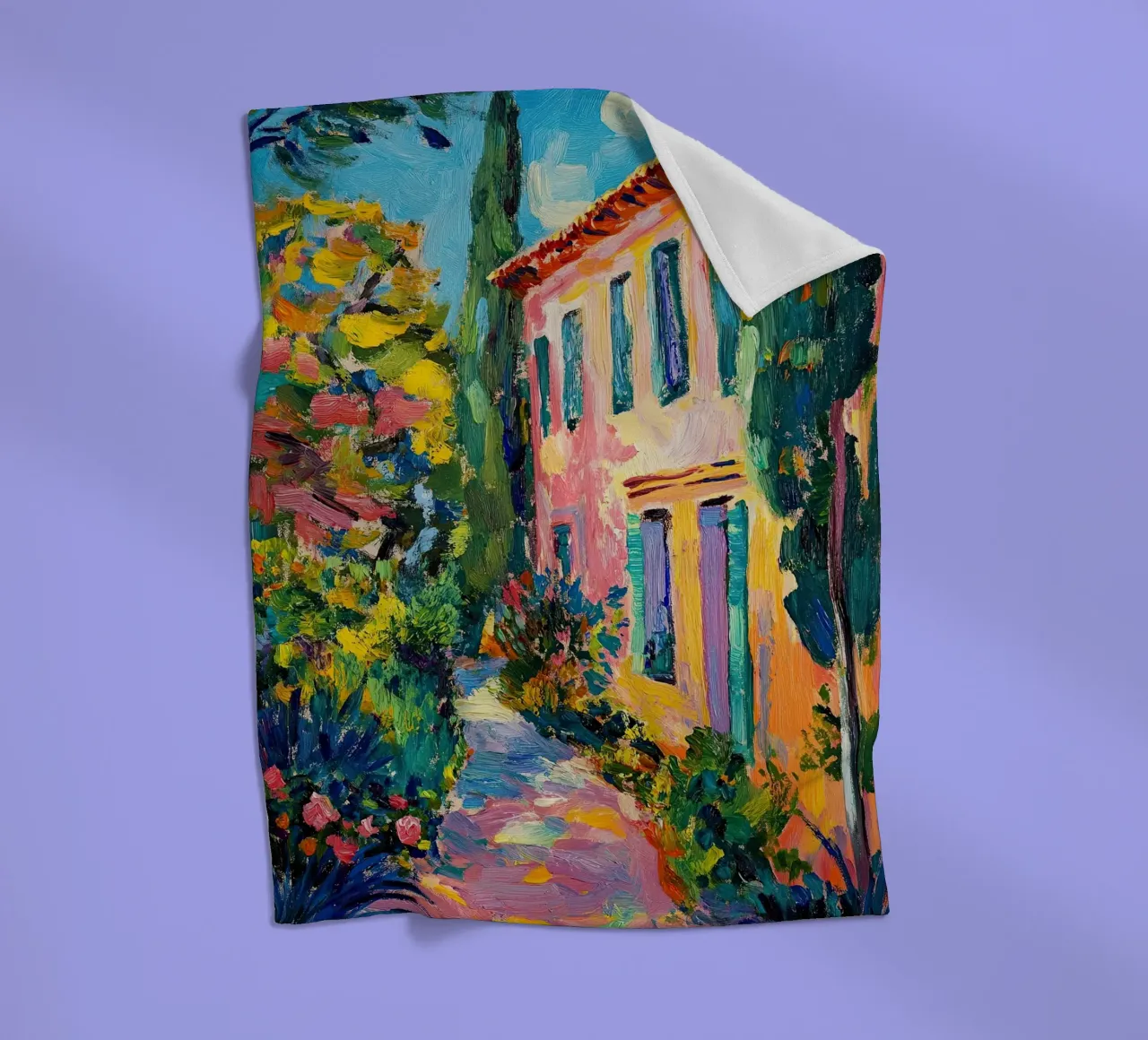 Sole impressionista coperta in pile da Nikis Art Studio