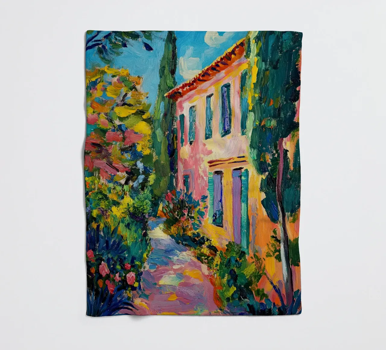Sole impressionista coperta in pile da Nikis Art Studio