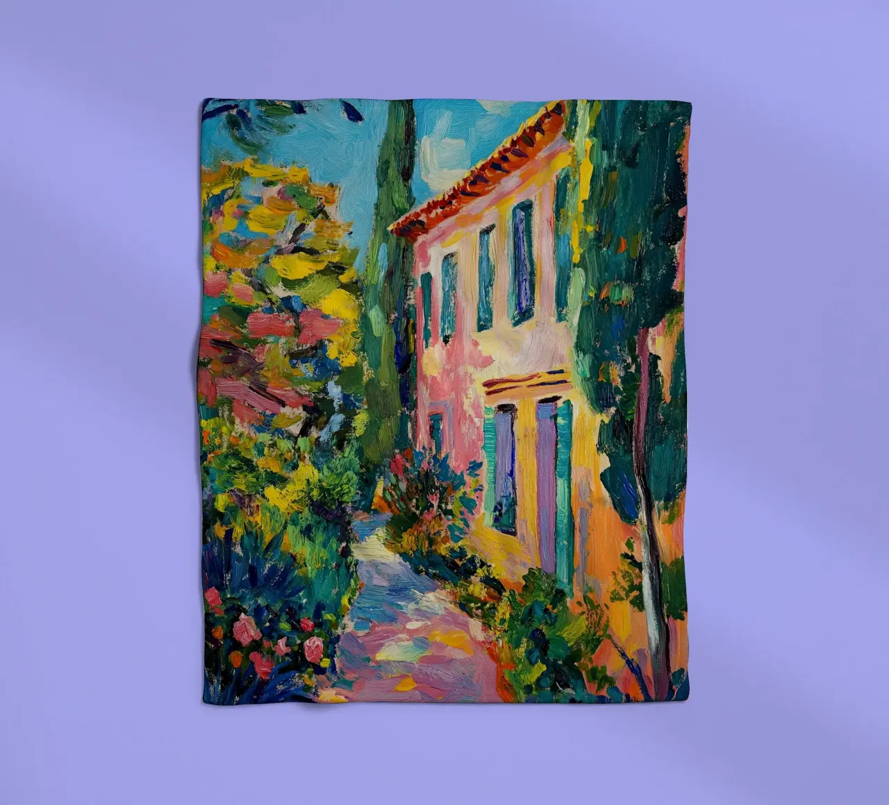 Sole impressionista coperta in pile da Nikis Art Studio