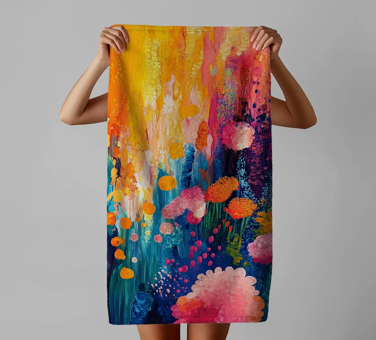 Profondità luminose asciugamano da bagno da Nikis Art Studio