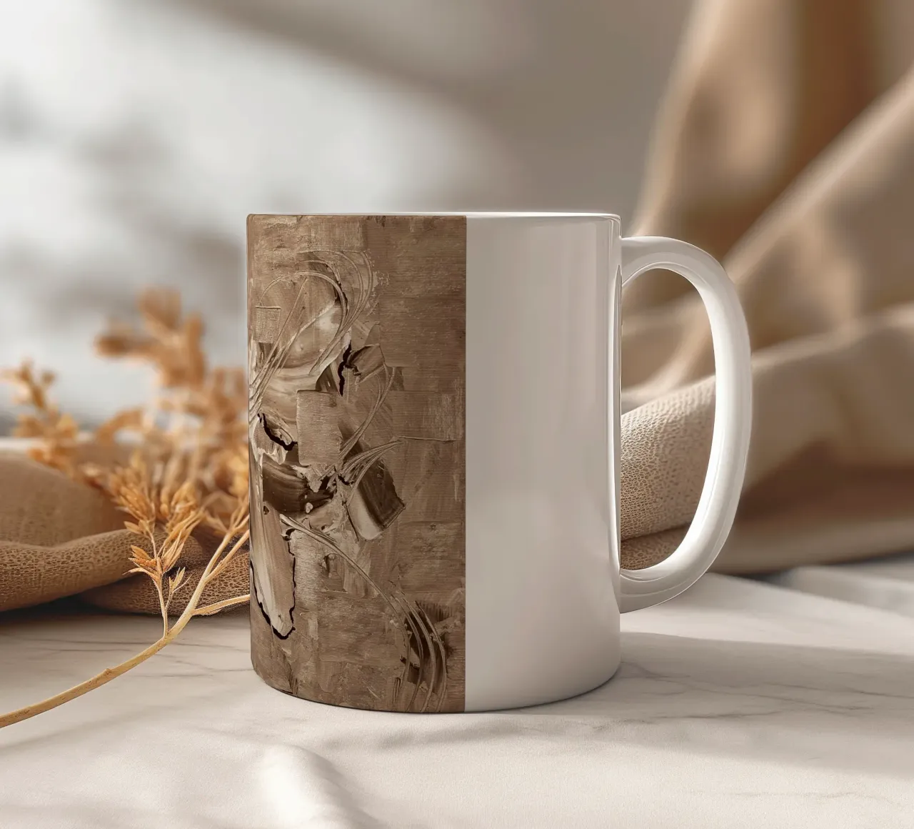 SEPIA 38 tazza in ceramica da Thierry Vobmann Abstract painting
