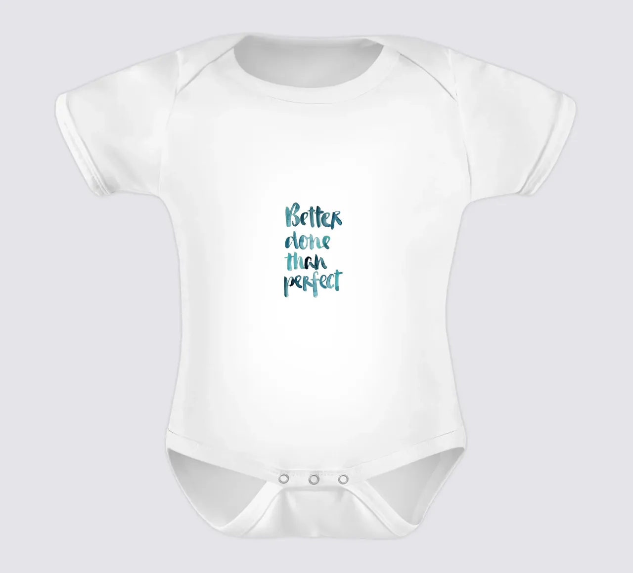 Better Done Than Perfect body neonato maniche corte da Brushmeetspaper
