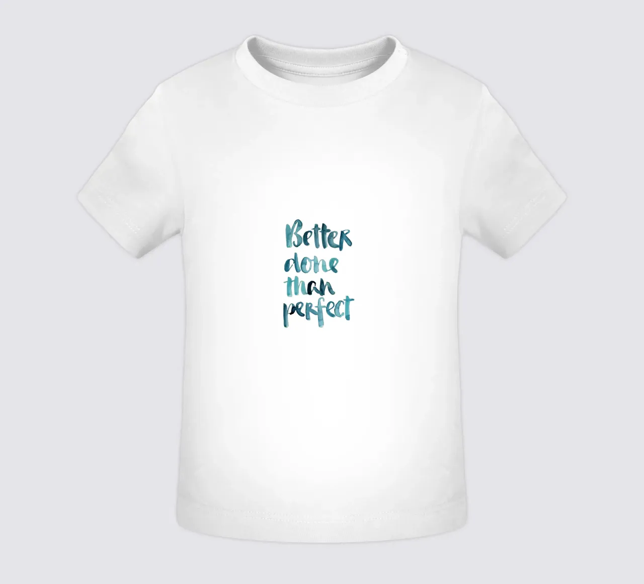 Better Done Than Perfect maglietta neonato da Brushmeetspaper