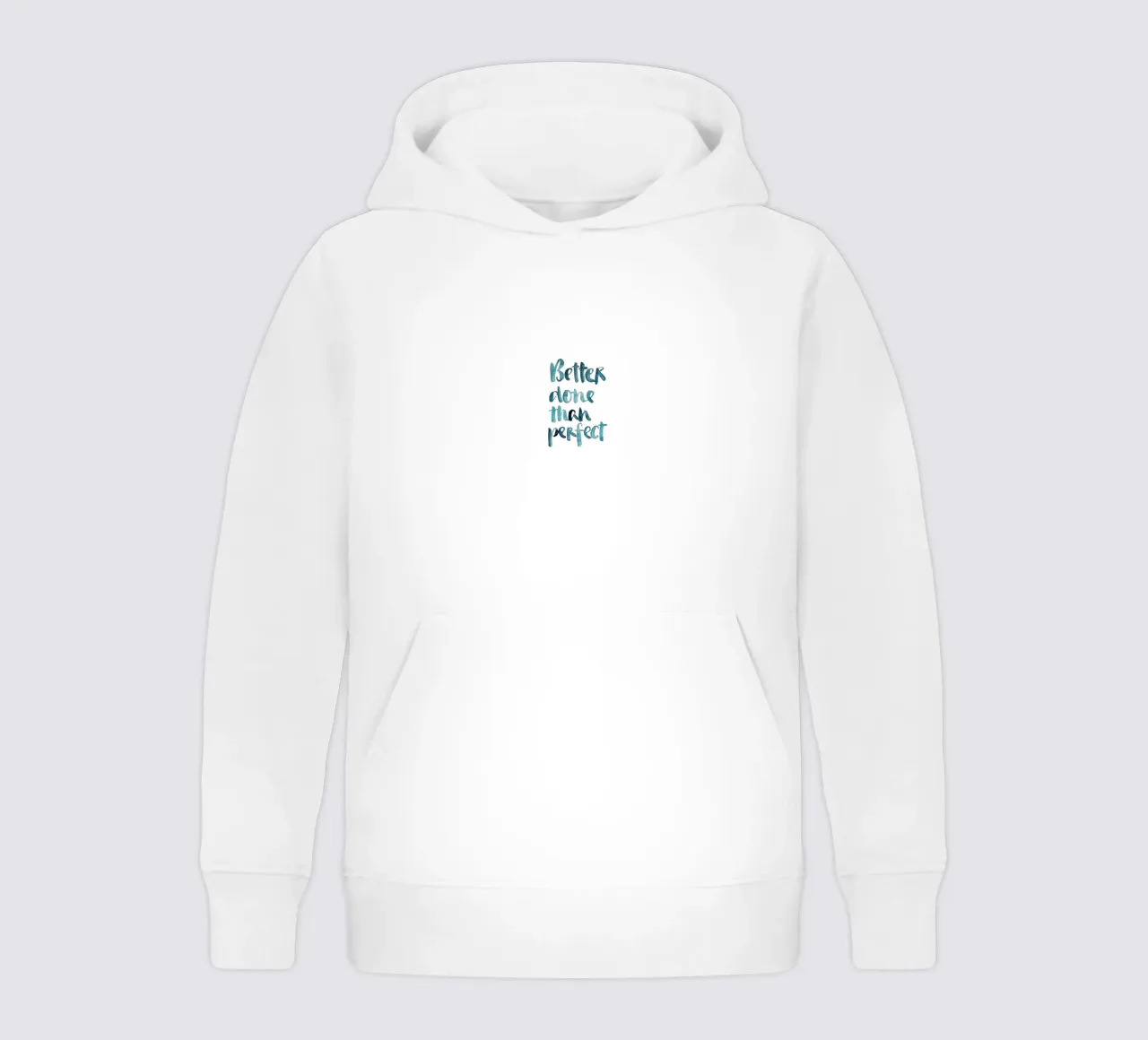 Better Done Than Perfect felpa bambino con cappuccio da Brushmeetspaper