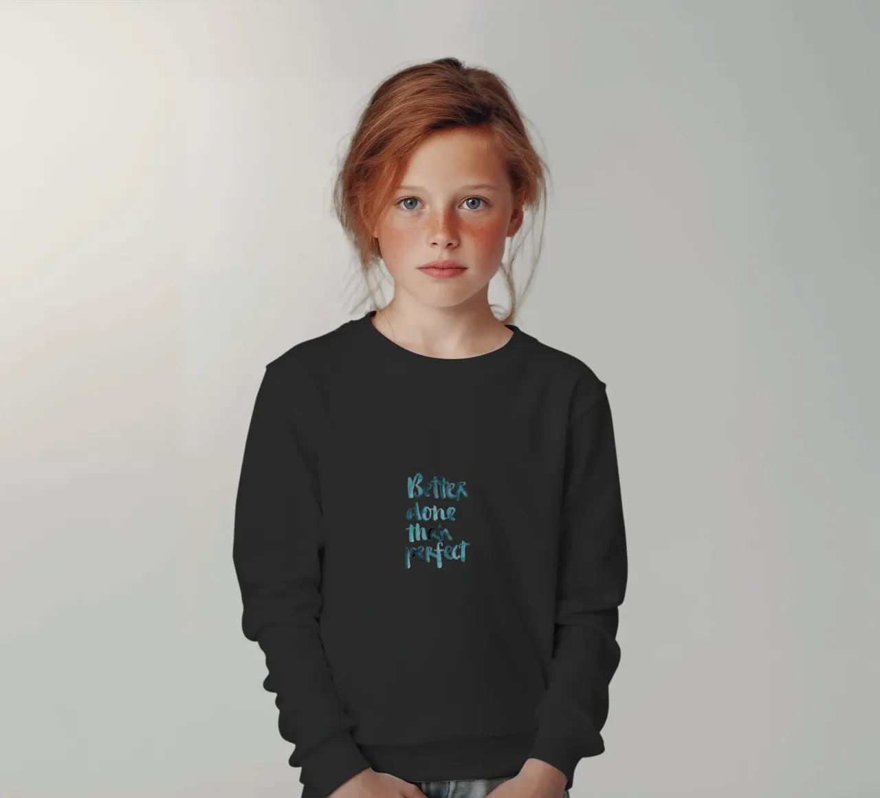 Better Done Than Perfect felpa bambino da Brushmeetspaper