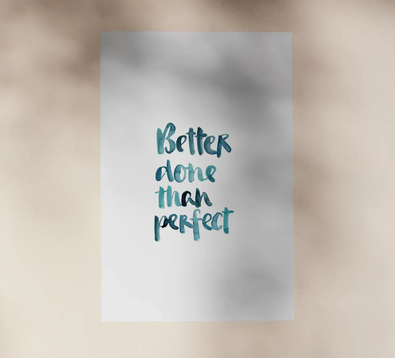 Better Done Than Perfect pellicola backlit da Brushmeetspaper