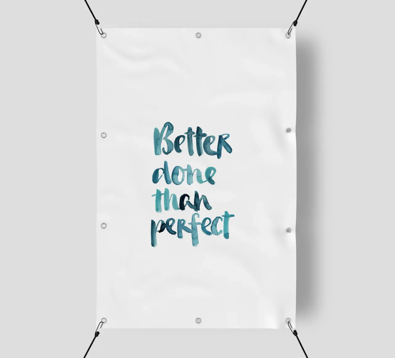 Better Done Than Perfect telo in pvc da Brushmeetspaper