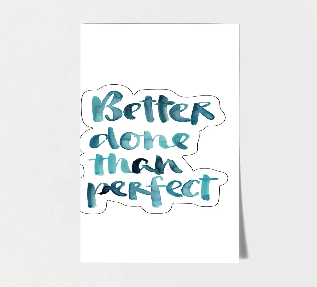Better Done Than Perfect foglio adesivo da Brushmeetspaper