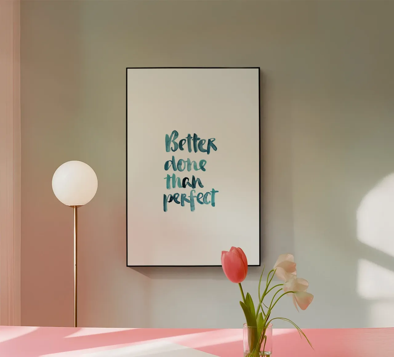 Better Done Than Perfect plexiglass da Brushmeetspaper