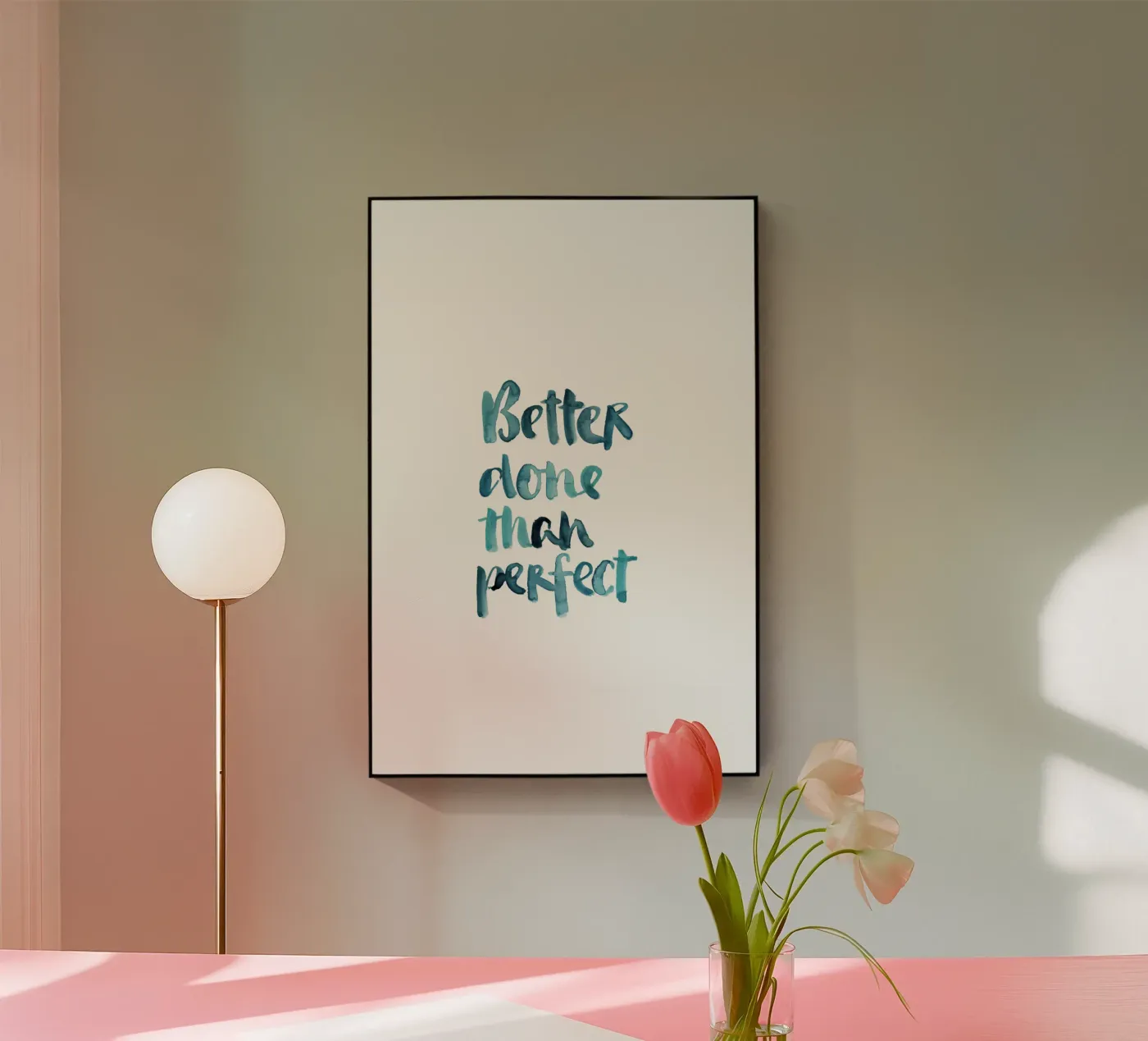 Better Done Than Perfect plexiglass da Brushmeetspaper