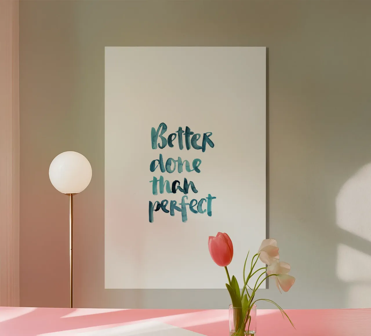 Better Done Than Perfect plexiglass da Brushmeetspaper