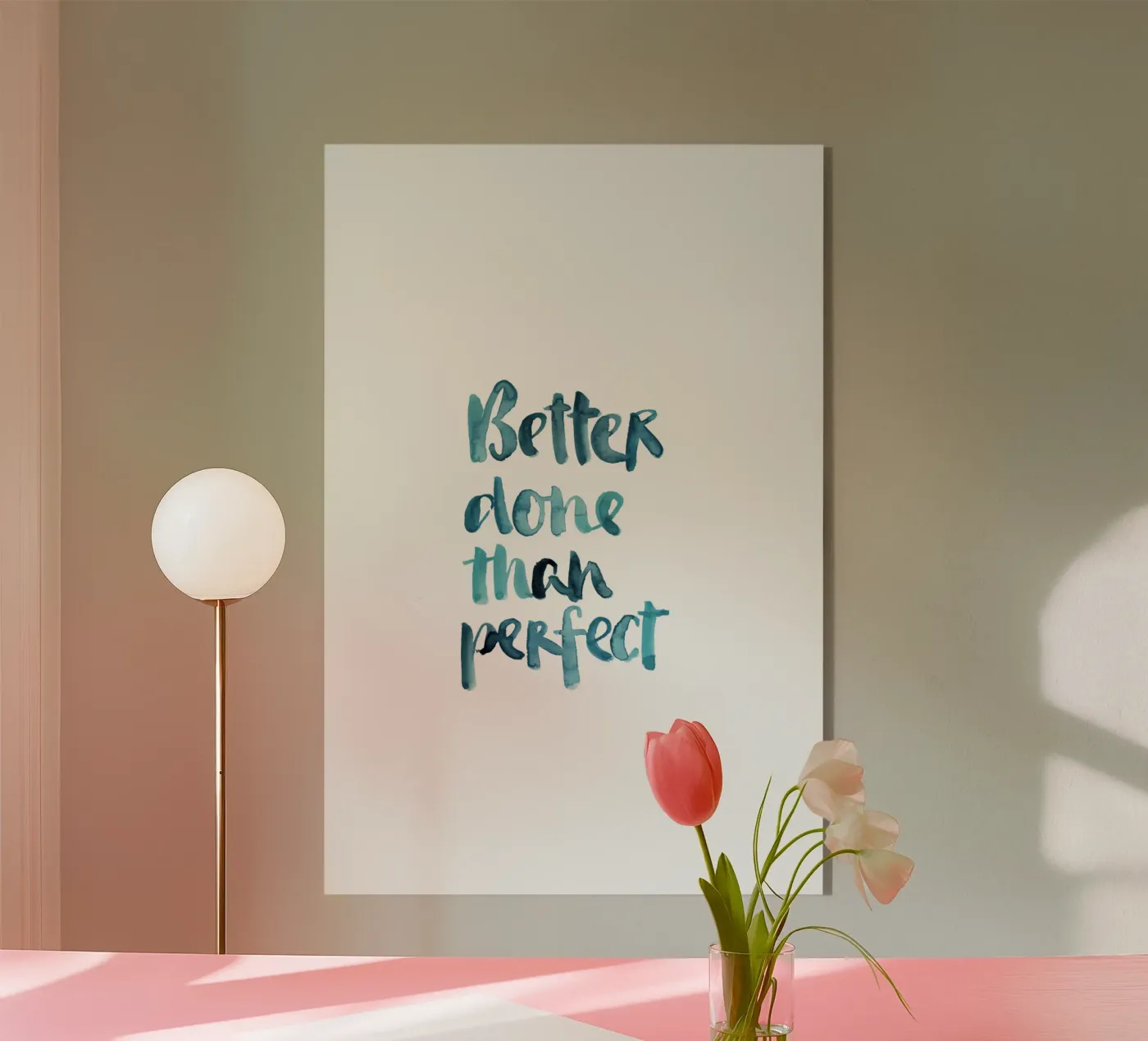 Better Done Than Perfect plexiglass da Brushmeetspaper