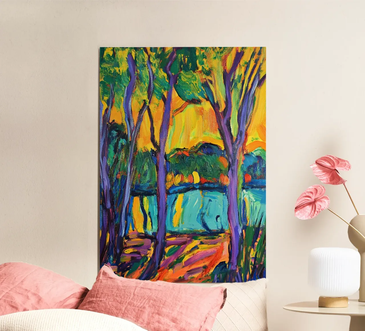 Impressionistic colours poster by Nikis Art Studio