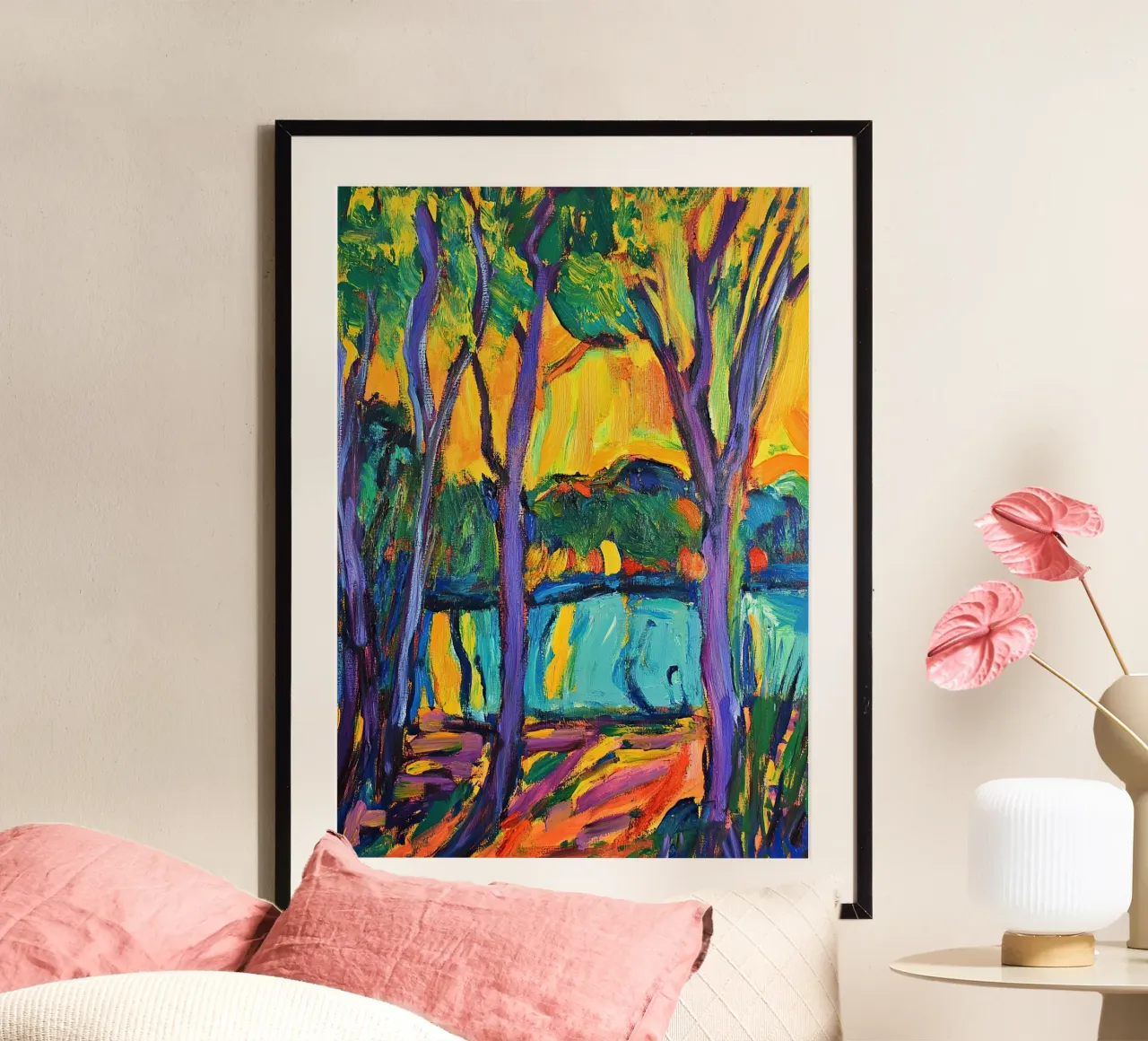 Impressionistic colours poster by Nikis Art Studio