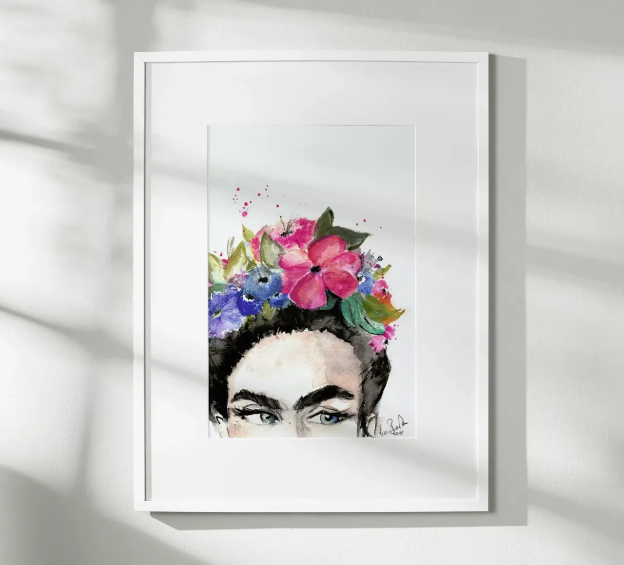 Frida's Look poster con telaio in legno da Verena Bonath | 21st aesthetics